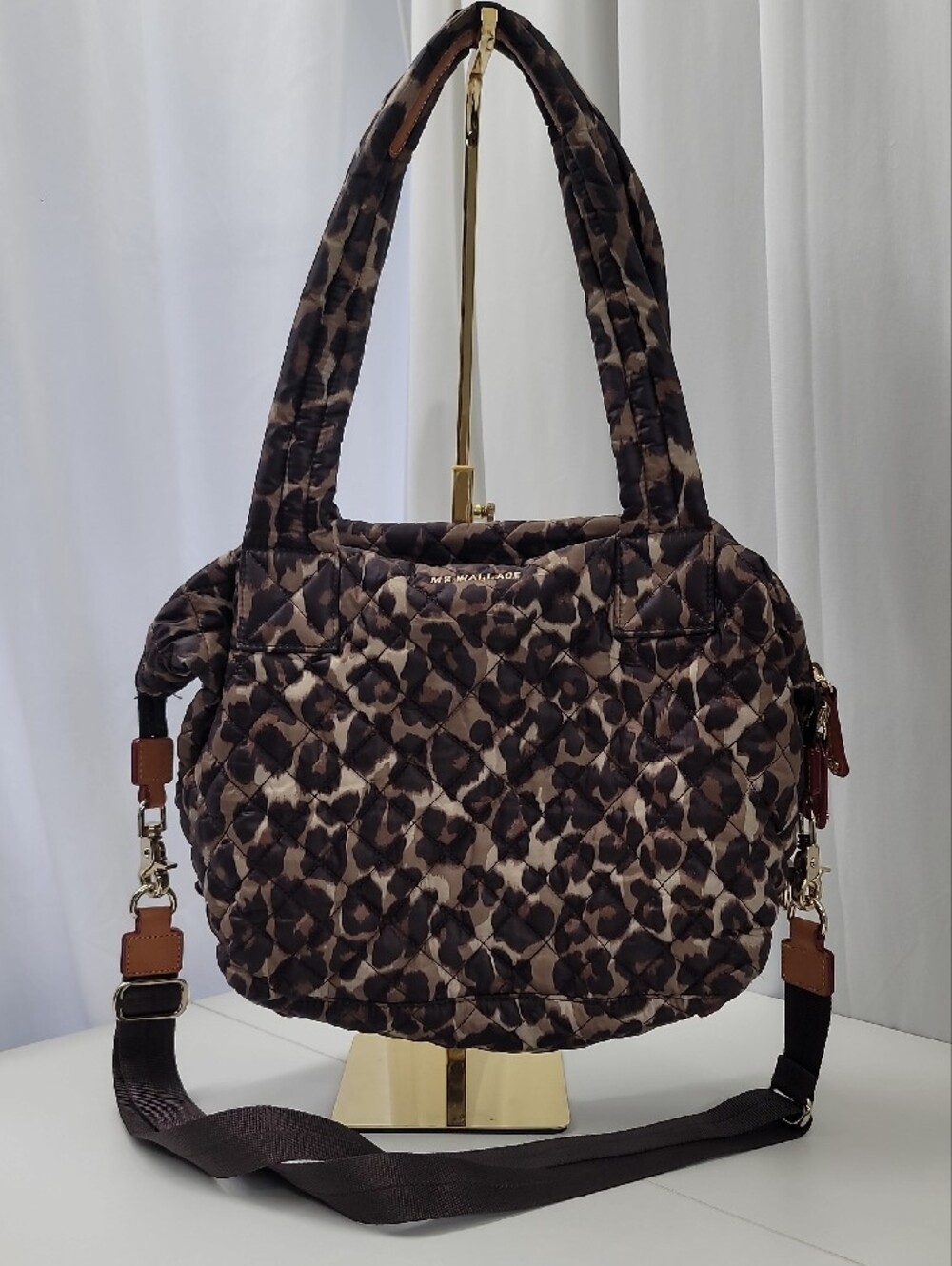 MZ Wallace Leopard Quilted Tote